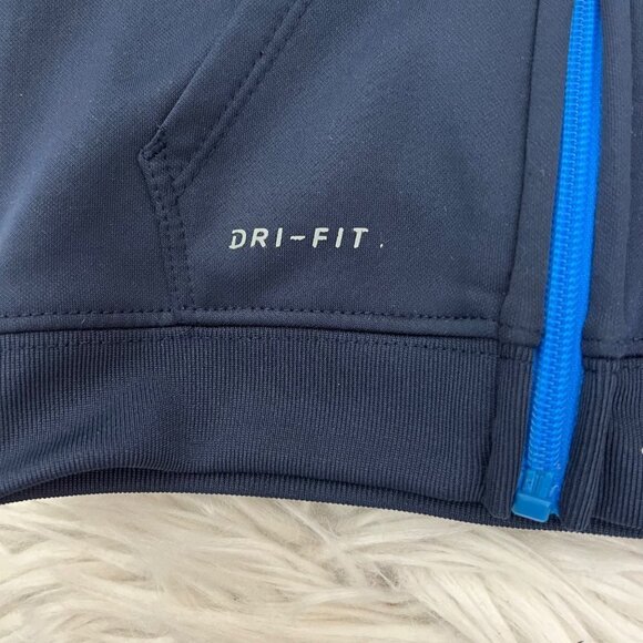 Nike Baby Toddler 18 Months Navy Fleece Lined Full Zip Hooded Jacket Dri-Fit - Picture 4 of 8
